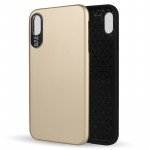 iPhone Xr 6.1in Strong Armor Case with Hidden Metal Plate (Gold)